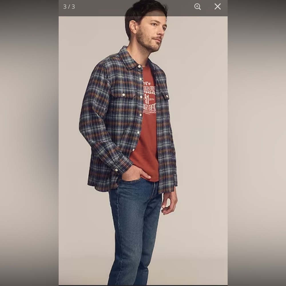 Levi's® Ledger Long-Sleeve Relaxed Plaid Worker Overshirt Size Small NWT